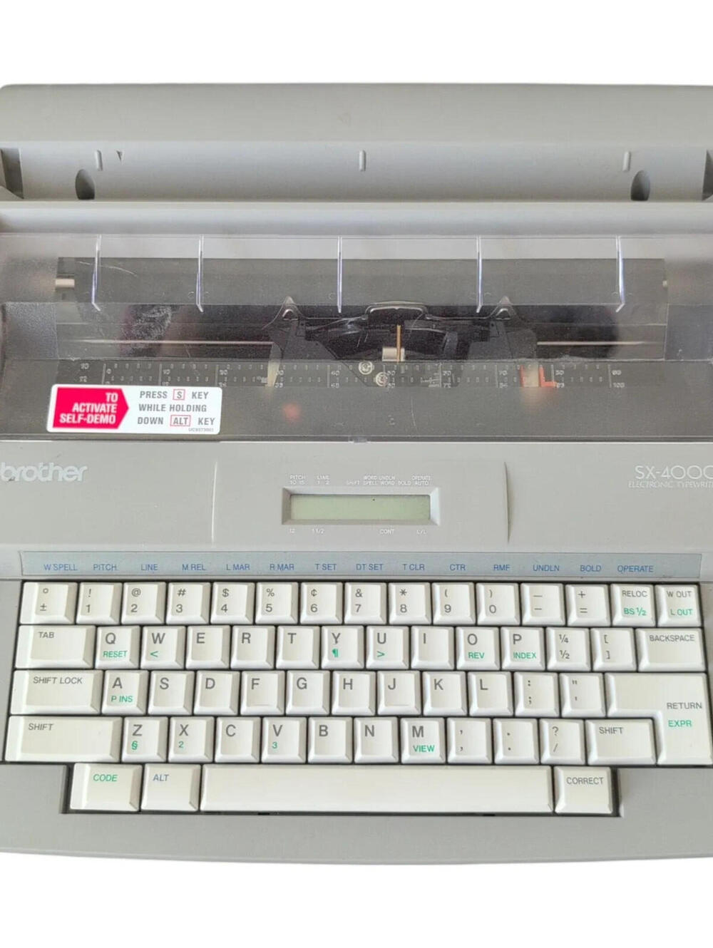 Brother SX-4000 Electronic Typewrite Portable Daisy Wheel LCD Display Tested